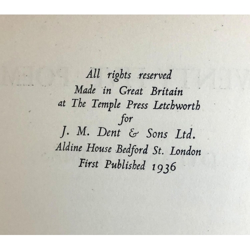 533 - THOMAS, Dylan: 'Twenty-Five Poems', 1st ed., Dent, 1936. Grey boards but spine missing. No jacket. I... 