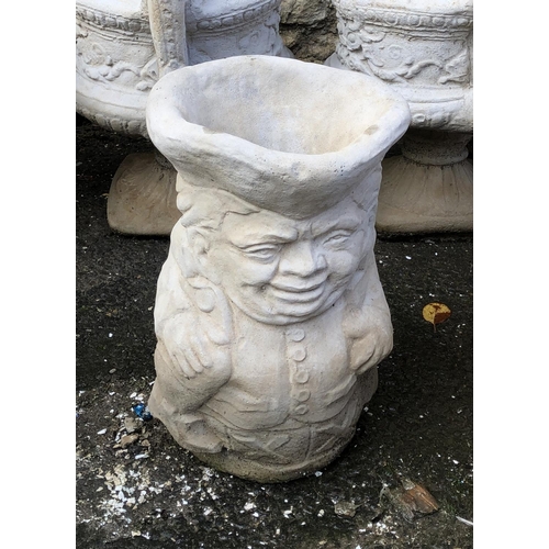 803 - A composite stone planter in the form of a toby jug, 42cmH