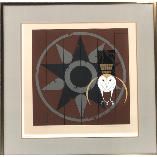 687 - Charley Harper (American, 1922-2007), 'Hexit', serigraph, signed and numbered 907/1500, 40x40cm