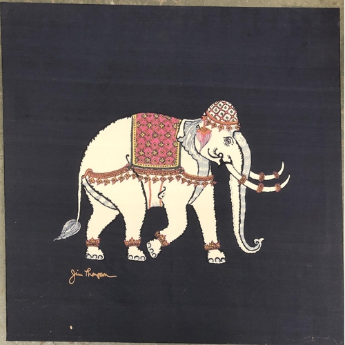 705 - Jim Thompson (1906-1967), silk print of an elephant, 81x81cm