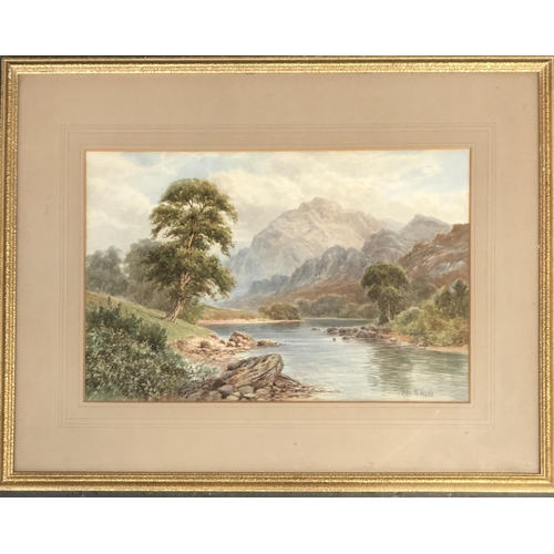 707 - John Wilson Hepple (1886-1939), early 20th century watercolour of a loch, 27x41cm