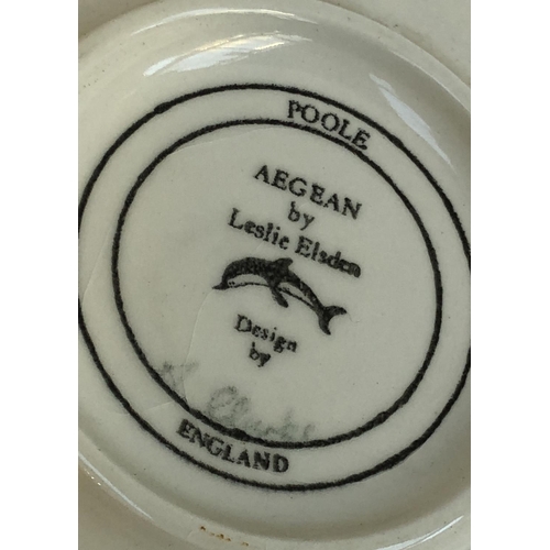 204 - A Poole pottery Leslie Elsden 'Aegean' charger, 32cmD