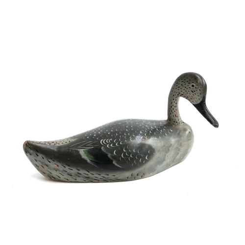 374 - An early 20th century painted duck decoy, approx. 40cmL