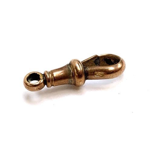 77 - A 9ct gold albert dog clip, 1.8g