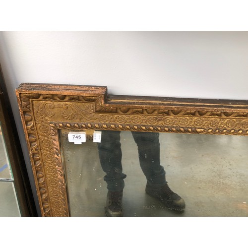 745 - A gilt framed mirror, with guilloche frieze within an egg and dart border, 95x74cm