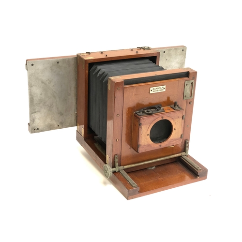 373 - A Gandolfi mahogany and brass plate camera