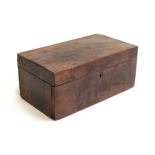 396 - A Victorian ebonised writing box, interior AF, 41cmW; together with a further mahogany box