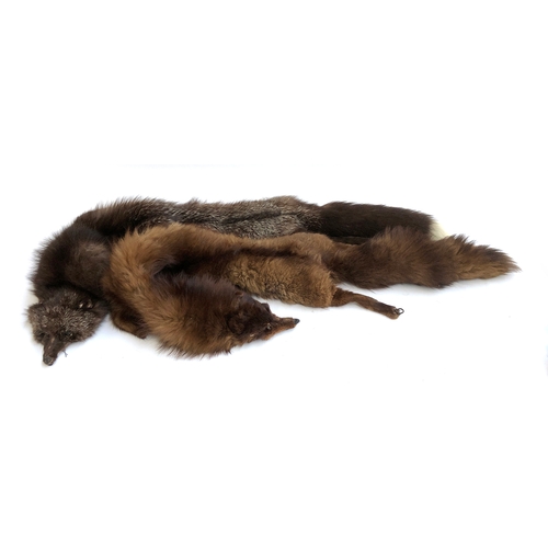 408 - Two early 20th century full body mink stoles, 138cmL and 130cmL