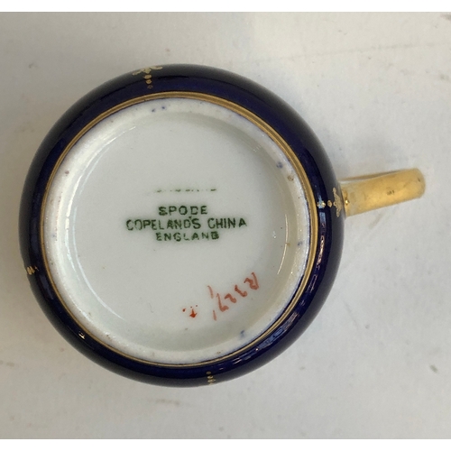 261 - A Copeland Spode retailed by Harrods set of four coffee cups and saucers, the cups 5.5cmH