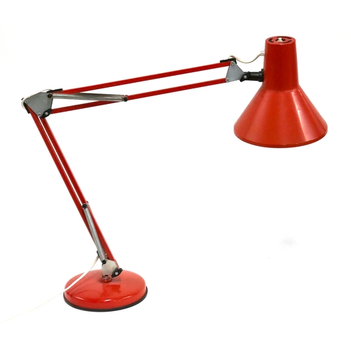 1132 - A red anglepoise style lamp