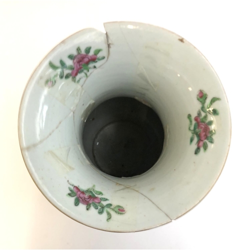 332 - A large Chinese famille rose vase (AF), 46cmH