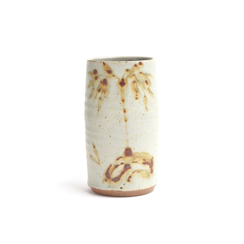 339 - Henry Hammond (1914-1989), studio pottery stoneware tankard with tree design, makers mark HH, 15cm h... 