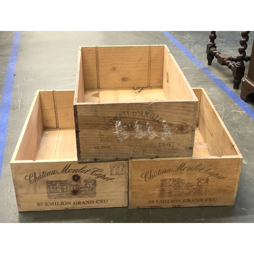 1137 - Three wine crates, to include Saint Emilion Grand Cruz