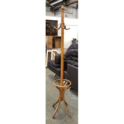 1147 - A Thonet style bentwood hat stand, 190cmH