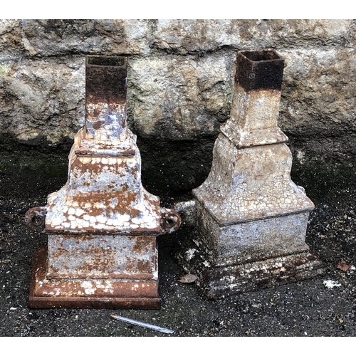 963 - A pair of cast iron hopper heads