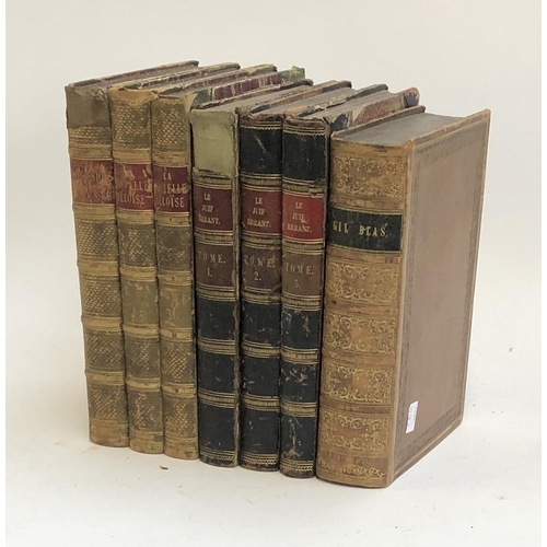 539 - 19th C. BINDINGS: (large format books) ROUSSEAU, J-J., 'Les Confessions', Paris, 1846 with 'La Nouve... 