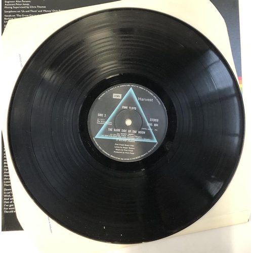 597 - VINYL LP: PINK FLOYD: 'Dark Side of the Moon', EMI Harvest with blue triangle SHVK 804; run-off numb... 