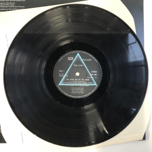 597 - VINYL LP: PINK FLOYD: 'Dark Side of the Moon', EMI Harvest with blue triangle SHVK 804; run-off numb... 