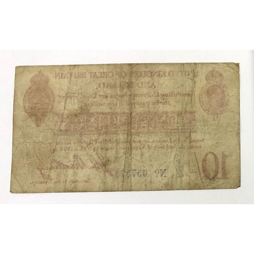 125 - A George V ten shillings treasury note, 1915, John Bradbury, Q1 40 057573