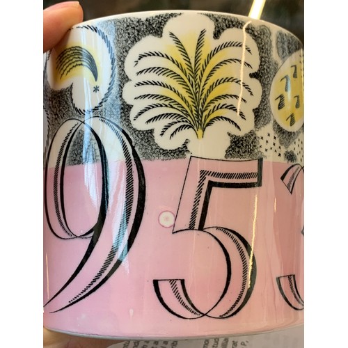 286 - Eric Ravilious (1903-1942), 1953 Elizabeth II coronation pottery mug from the design by Eric Ravilli... 