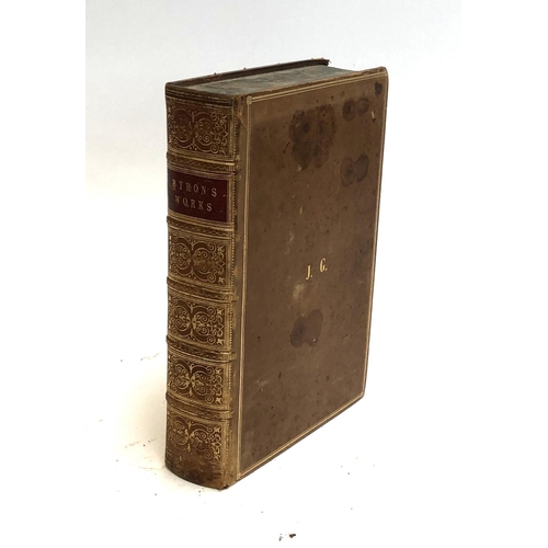 628A - BYRON: 'The Works of Lord Byron Complete in One Volume', John Murray, 1837, Full calf with 'J.G.' (J... 