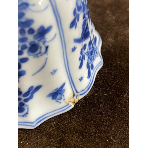 323 - A collection of six Chinese export blue and white Kraak saucers, each approx. 13cmD; together with s... 