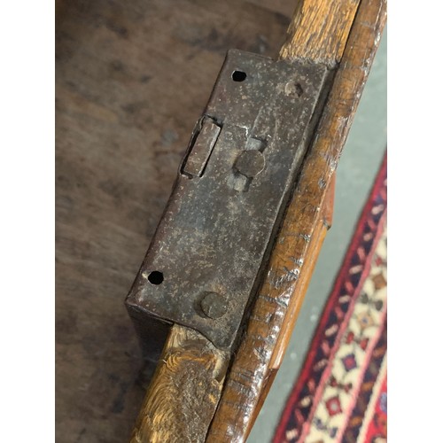 1323 - A massive 17th century Italian walnut chest of drawers, heavily moulded top over three drawers with ... 