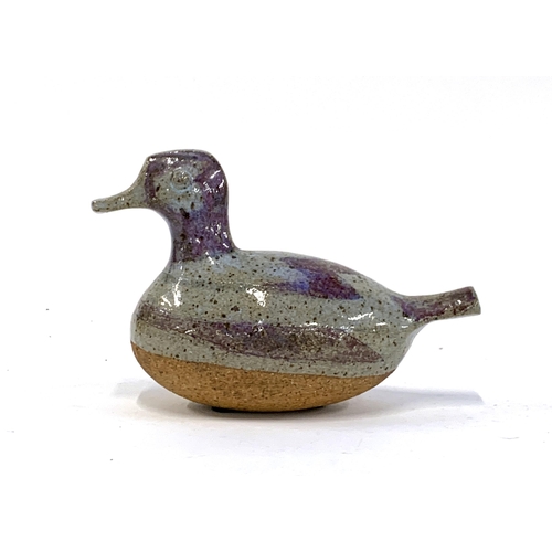 178 - A studio pottery duck, 14cmH