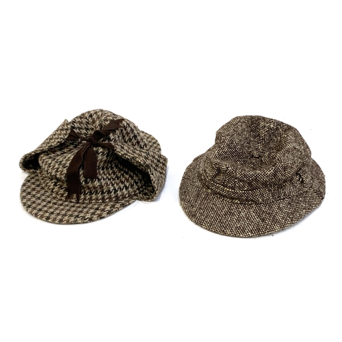 353 - A Barbour tweed hat; together with a Dunn & Co. tweed deerstalker, size 7 1/4