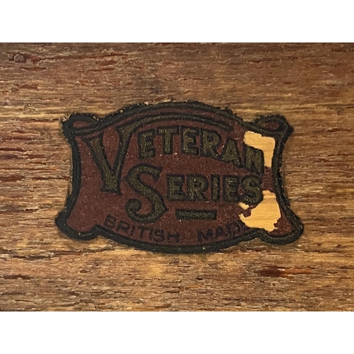 355 - A vintage Veteran Series stationery cabinet, one hinge af, bears label to reverse, 33cmH