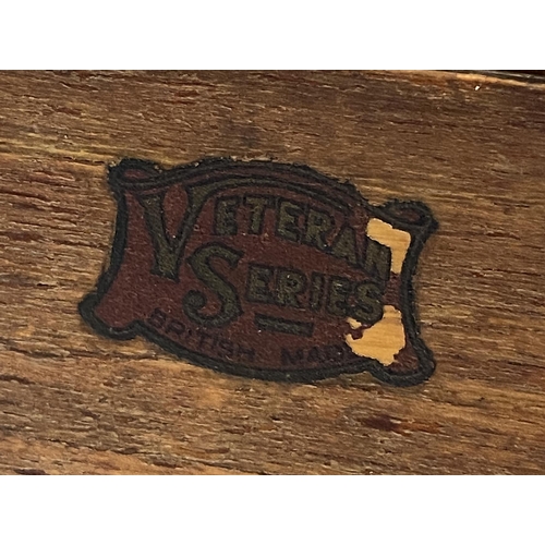 355 - A vintage Veteran Series stationery cabinet, one hinge af, bears label to reverse, 33cmH