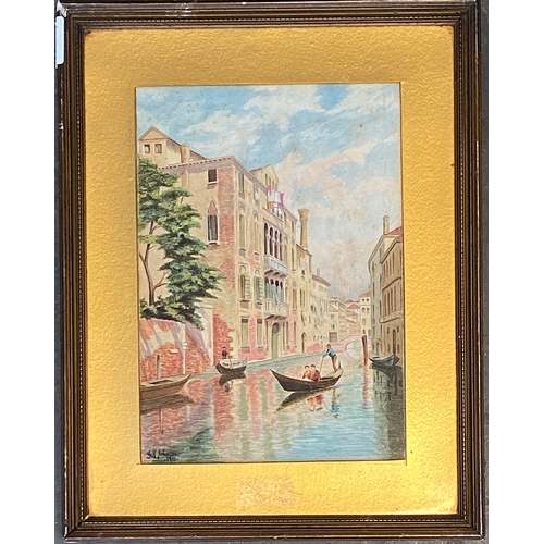 891 - G.H Johnson, early 20th century watercolour of Venice, dated 1911, 25x18cm