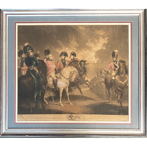 899 - Samuel William Reynolds (1773-1835) after R.K Porter, 'His Majesty Reviewing the Volunteers...4th of... 