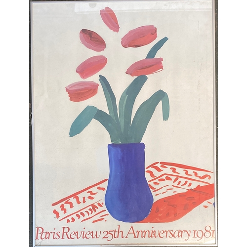 901 - Interior design interest: Paris Review 25th Anniversary 1981 exhibition poster, 88x65cm