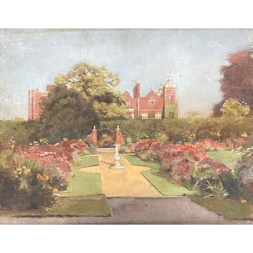 914 - Harry Joseph Thurnall (British, 1846-1925), Hatfield House, oil on canvas, signed and dated 1901, 38... 