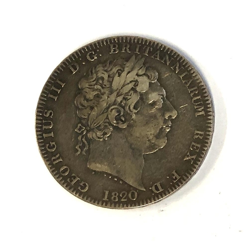 129 - A George III crown 1820