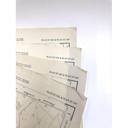 410 - Four Ordnance Survey maps, scale 1:2500. PLAN ST 3201 & 3301, 3202 & 3302, 3203 & 3303, 3400 & 3500.