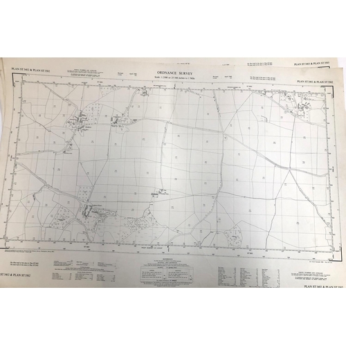 411 - Four Ordnance Survey maps, scale 1:2500. PLAN ST  3402 & 3502, 3403 & 3503, 3404 & 3504, 3604 & 3704... 