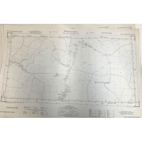 412 - Four Ordnance Survey maps, scale 1:2500. PLAN ST  3800 & 3900, 4800 & 4900, 4801 & 4901, 7600 & 7700... 