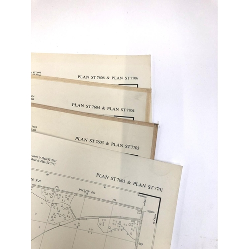 413 - Four Ordnance Survey maps, scale 1:2500. PLAN ST  7601 & 7701, 7603 & 7703, 7604 & 7704, 7606 & 7707... 