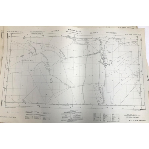 413 - Four Ordnance Survey maps, scale 1:2500. PLAN ST  7601 & 7701, 7603 & 7703, 7604 & 7704, 7606 & 7707... 