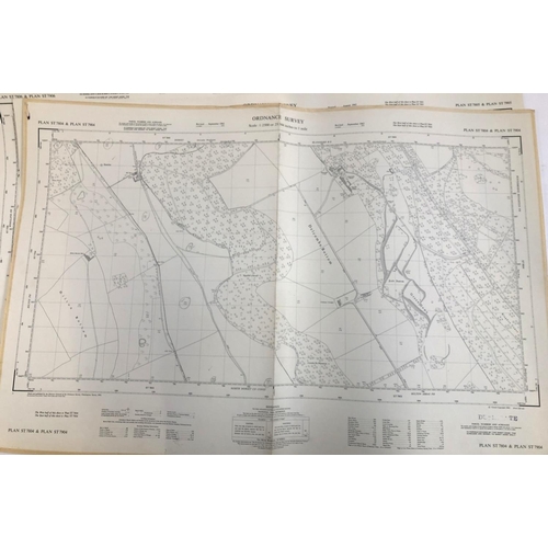 415 - Four Ordnance Survey maps, scale 1:2500. PLAN ST  7804 & 7904, 7805 & 7905, 7806 & 7906, 8000 & 8100... 