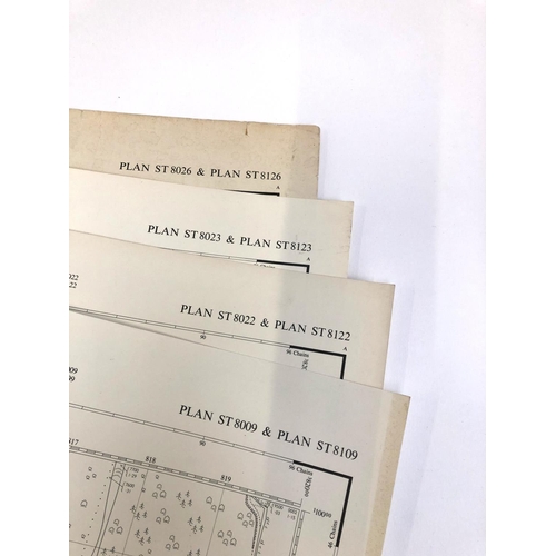 417 - Four Ordnance Survey maps, scale 1:2500. PLAN ST 8009 & 8109, 8022 & 8122, 8023 & 8123, 8026 & 8126.