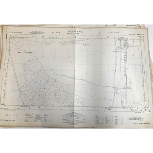 420 - Four Ordnance Survey maps, scale 1:2500. PLAN ST 9205 & 9305, 9206 & 9306, 9207 & 9307, 9208 & 9308.