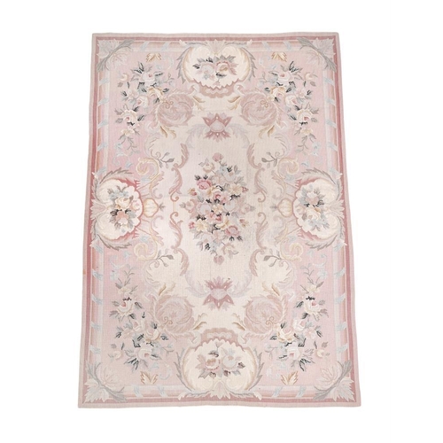 741 - A rug in Aubusson taste, of recent manufacture, approx. 308x238cm; together with another similar, ap... 