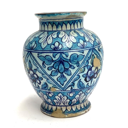 234 - A 19th century Indian Multan vase (repairs and restorations), 20cmH