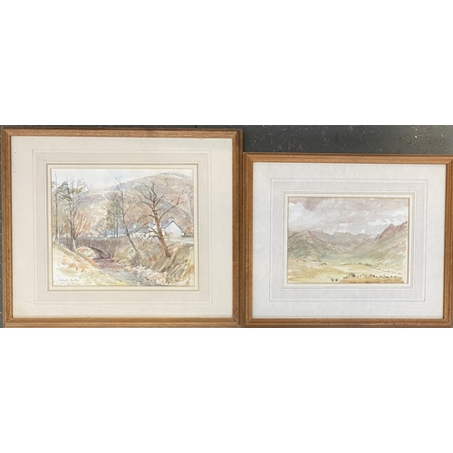 928 - George Butler RWS (1904-1999), watercolour Lake District scenes, 24x29 and 17x25cm (2)