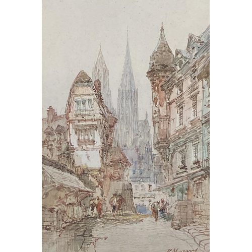 930 - Paul Marny (1829-1914), 'Vitre Brittany', watercolour on paper, signed indistinctly lower right, 31x... 