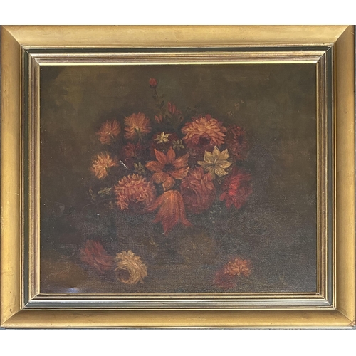 948 - An early 20th century still life of flowers, oil on canvas, 50x60cm