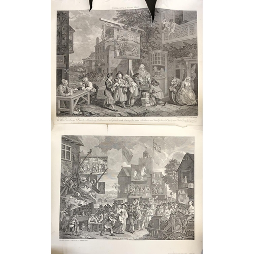 1016 - Two Hogarth reproduction prints, 'Southwark Fair' and 'Canvassing For Votes Plate II', (one af)